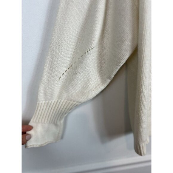 Anthropologie Maeve Oversized Cardigan Ivory Wool Cashmere Neutral Capsule XS - Picture 7 of 8